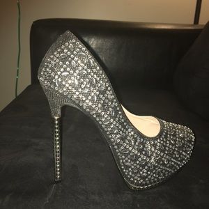Stone bling heels